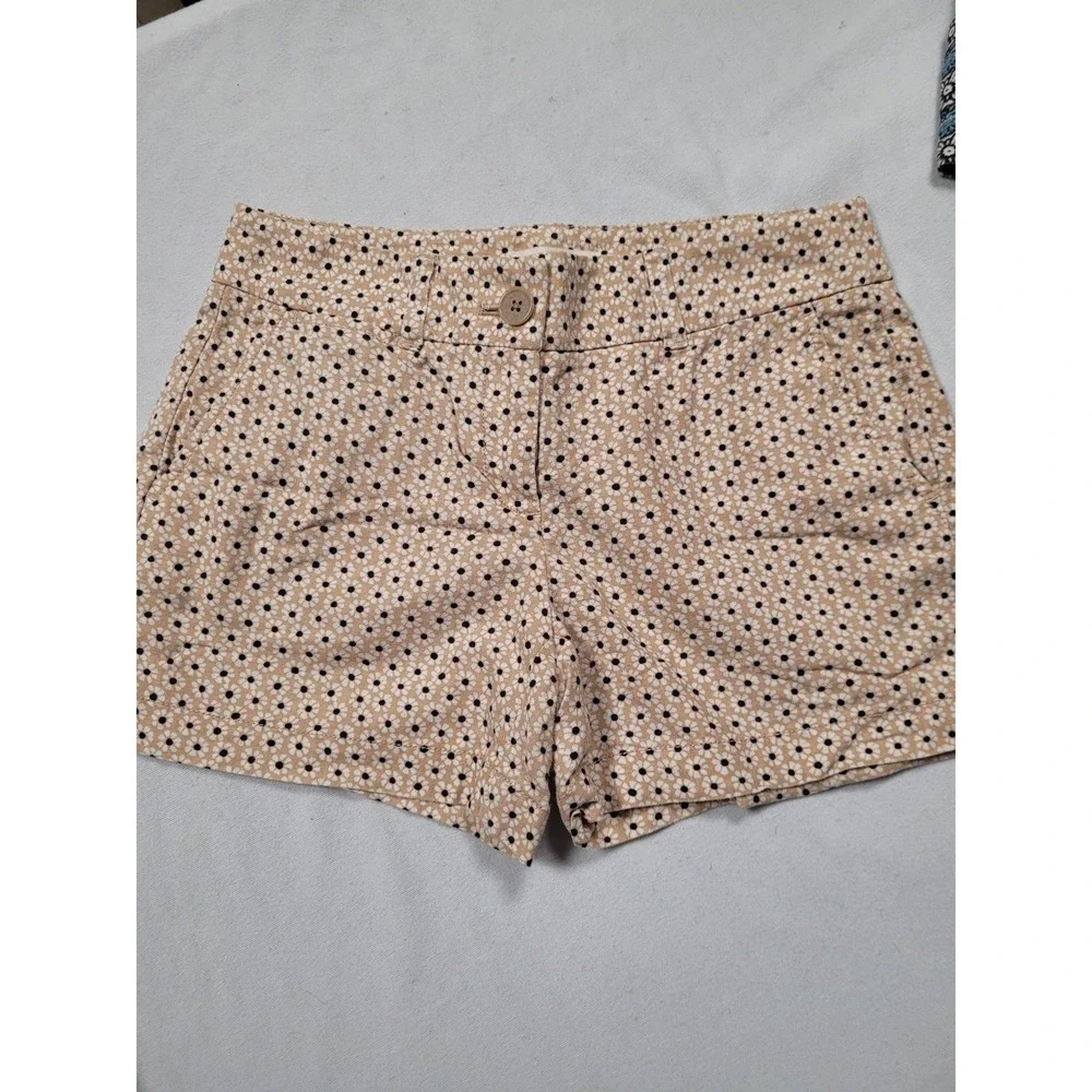 Loft Girls Shorts‎ Beige/Blue Floral Linen Blend Casual Stylish Youth  Size 0/00